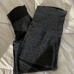Grey and Black Capris Leggings